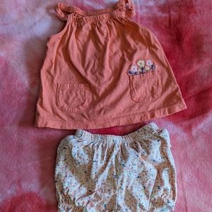 Carter's 18 Months Shirt+Ruffle Bottom Shorts